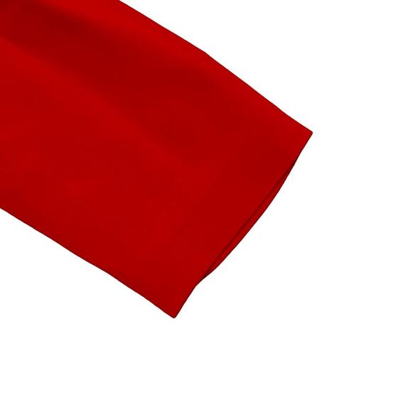 A.L.C. Women's Ann Top Size 6 Cherry Red Crepe Peplum Back Zipper - Picture 7 of 12